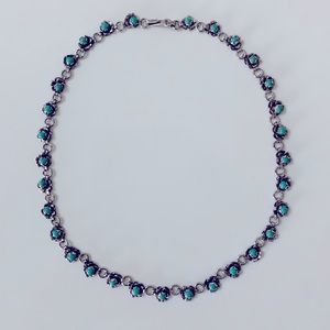 Turquoise and Silver Vintage Neclace